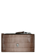 Load image into Gallery viewer, Skull croco-print leather card holder
