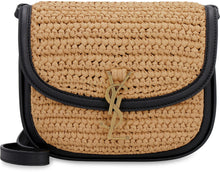 Load image into Gallery viewer, Kaia raffia and leather crossbody bag
