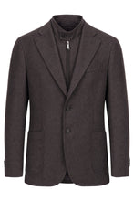 Load image into Gallery viewer, Jacket with zipper and lapels in wool and cashmere
