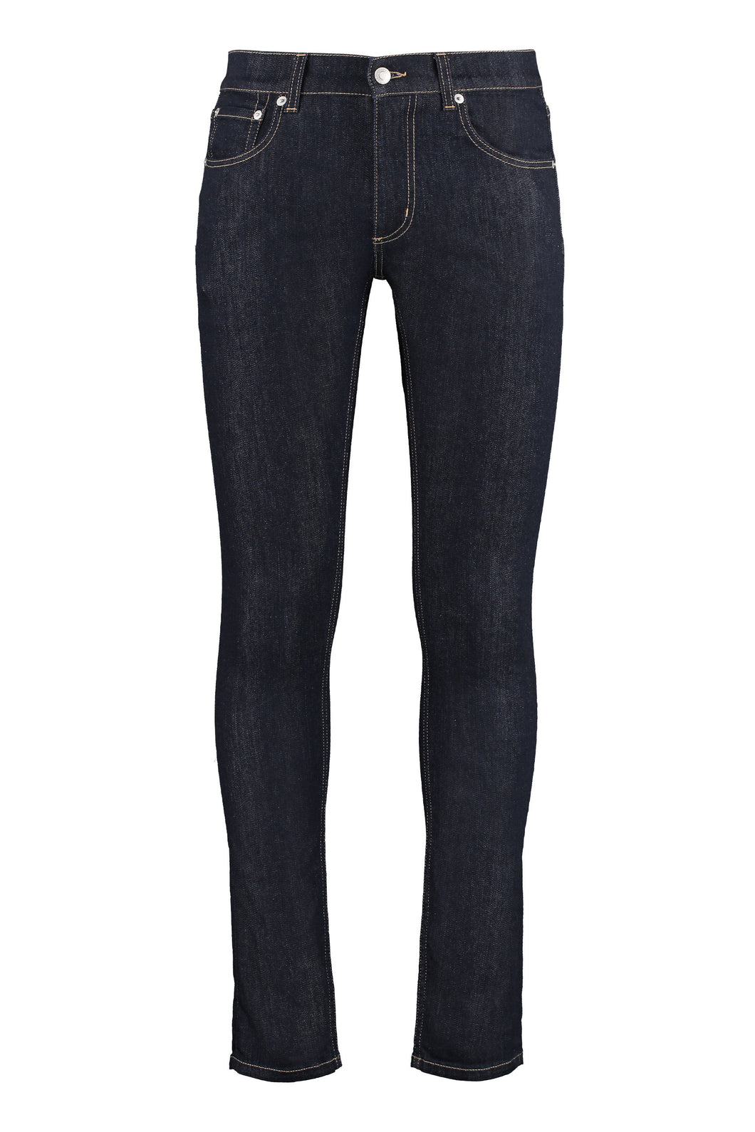 5-pocket straight-leg jeans