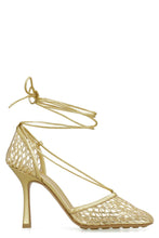 Load image into Gallery viewer, Stretch metallic leather and mesh sandals
