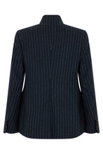 Load image into Gallery viewer, Single-breasted jacket in striped wool fabric
