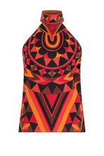 Load image into Gallery viewer, Silk top in Manuba print
