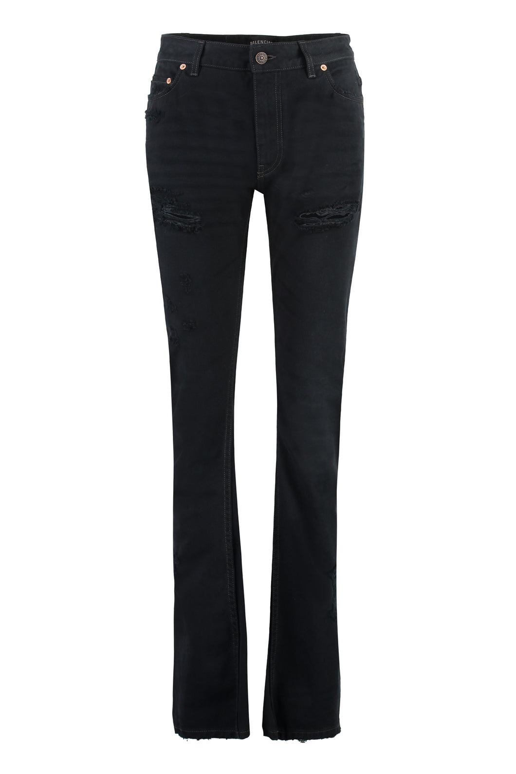 5-pocket straight-leg jeans