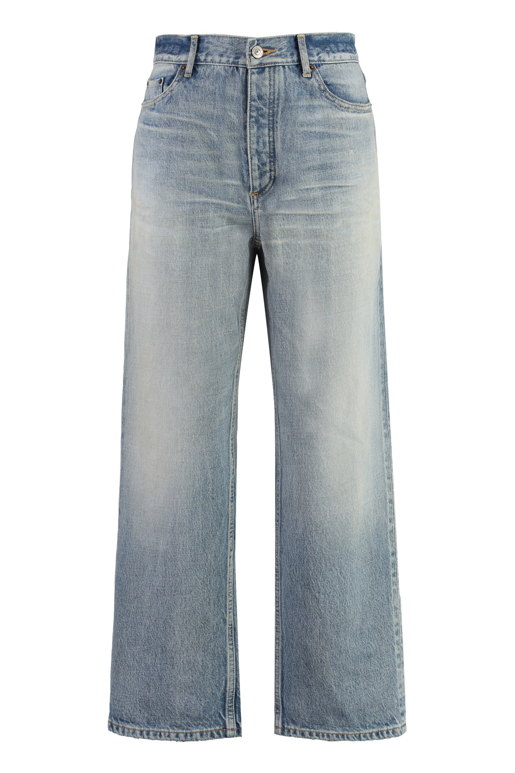 5-pocket straight-leg jeans