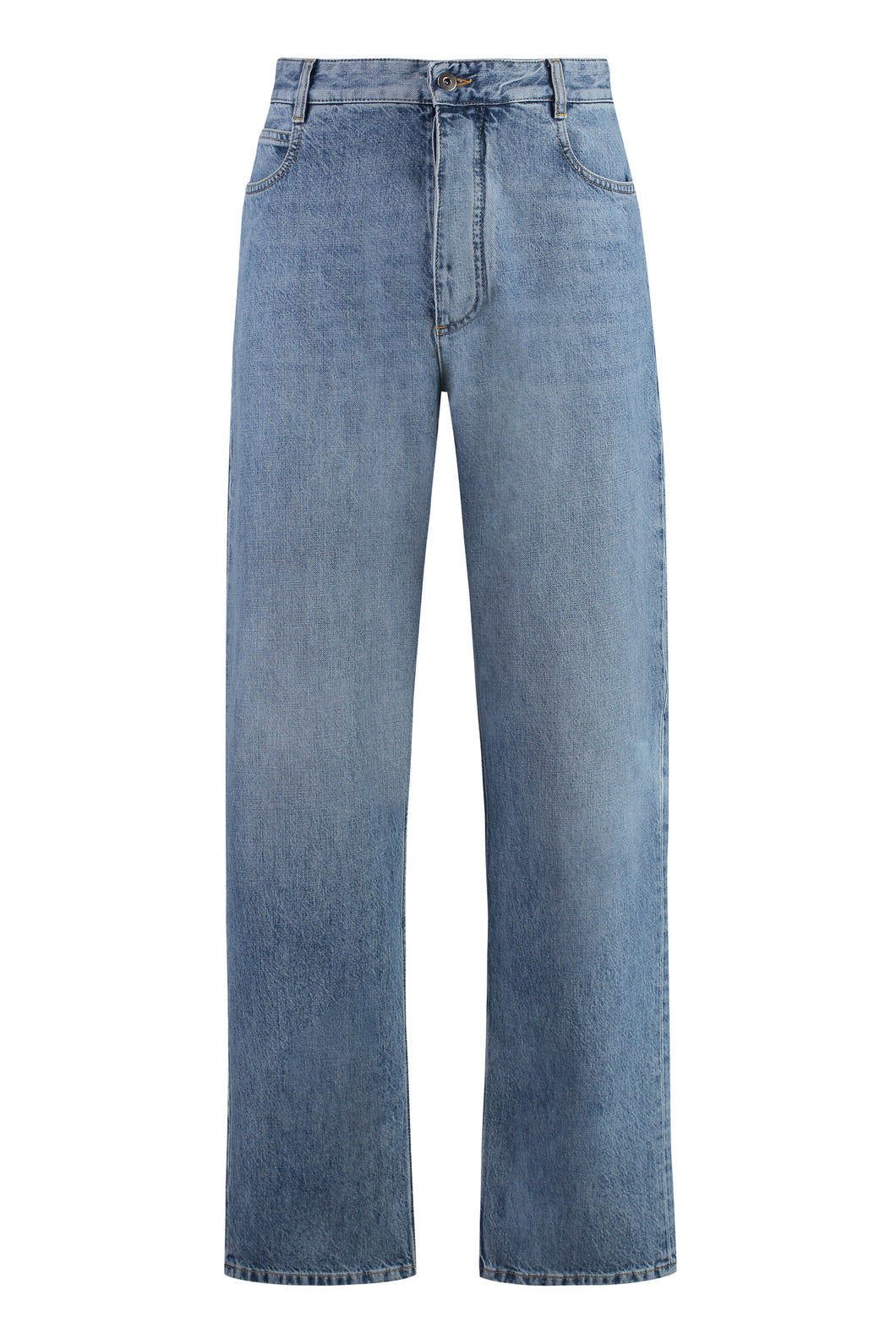 5-pocket straight-leg jeans