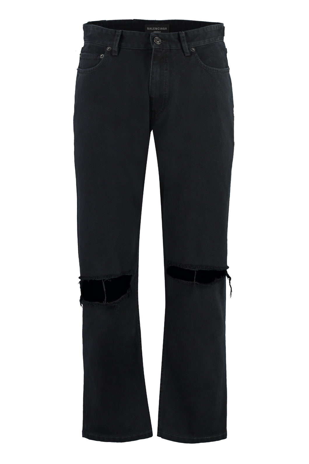 5-pocket straight-leg jeans