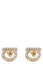 Load image into Gallery viewer, Gancini Crystals brass earrings
