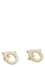 Load image into Gallery viewer, Gancini Crystals brass earrings
