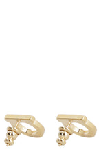 Load image into Gallery viewer, Gancini Crystals brass earrings
