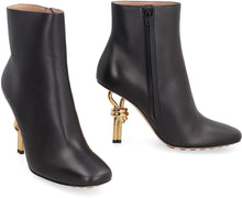 Load image into Gallery viewer, Knot leather ankle boots
