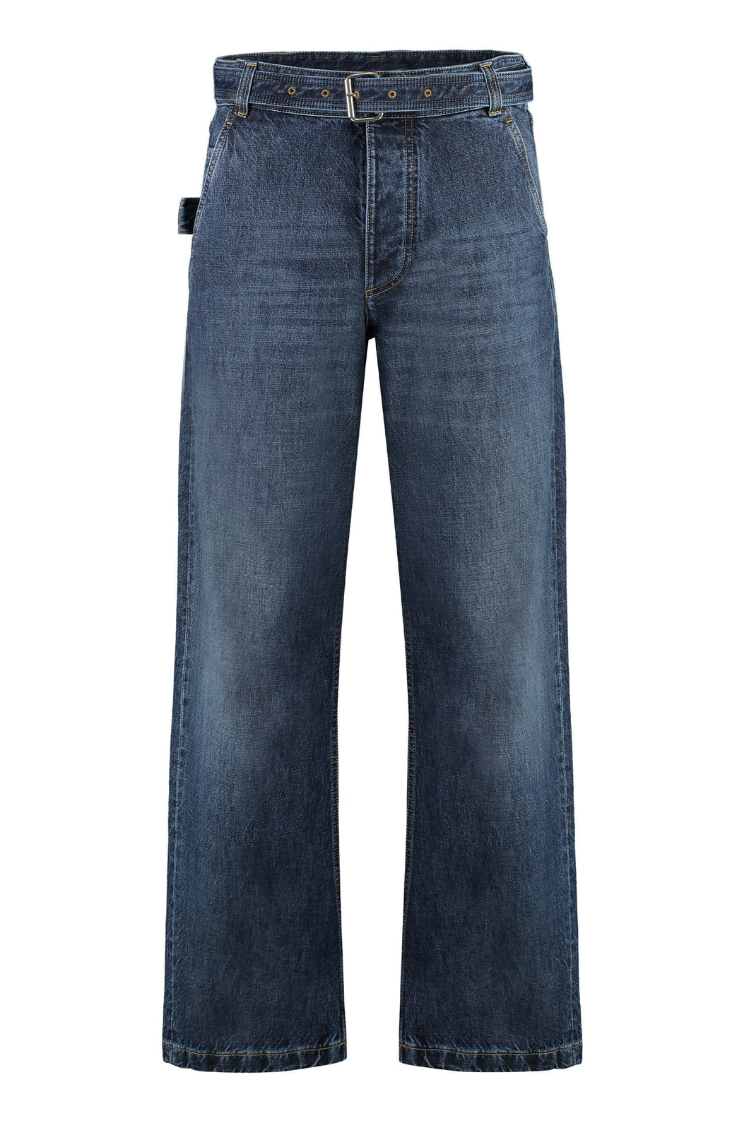 5-pocket straight-leg jeans