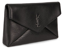 Load image into Gallery viewer, Leather clutch with logo
