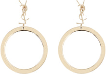 Load image into Gallery viewer, Cassandre logo hoop earrings
