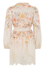 Load image into Gallery viewer, Floral dress made of linen and silk
