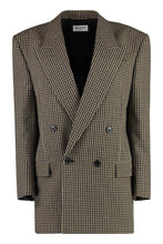 Load image into Gallery viewer, Vichy Double-breasted wool jacket

