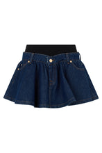 Load image into Gallery viewer, Mini Skirt in Denim with Elastic at the Waist
