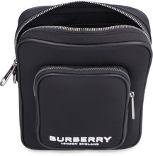 Load image into Gallery viewer, Leather and nylon messenger bag
