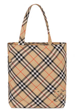 Load image into Gallery viewer, Check fabric tote bag
