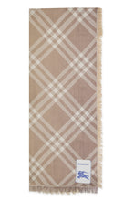Load image into Gallery viewer, Scarf made of wool and silk with fringes
