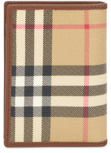 Load image into Gallery viewer, Burberry Check bifold wallet in canvas

