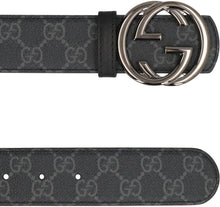 Load image into Gallery viewer, Reversible belt with buckle GG
