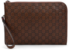 Load image into Gallery viewer, GG Emblem Pouch Bag in leather
