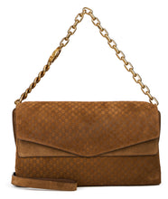 Load image into Gallery viewer, Shoulder bag in suede with large chain
