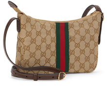 Load image into Gallery viewer, Shoulder bag Lunetta small in fabric GG
