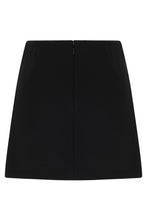 Load image into Gallery viewer, Wool crêpe skirt with decorative buttons
