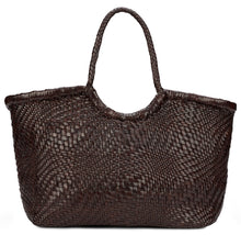 Load image into Gallery viewer, Woven leather shopper bag
