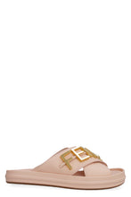 Load image into Gallery viewer, Leather slides with logo
