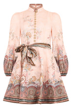 Load image into Gallery viewer, Short floral dress in linen
