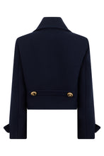 Load image into Gallery viewer, Short wool jacket with decorative buttons
