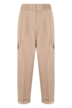 Load image into Gallery viewer, Cargo pants with cuff in elastic cotton
