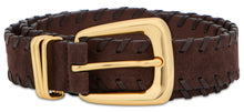 Load image into Gallery viewer, Leather belt with buckle
