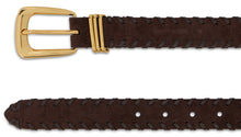 Load image into Gallery viewer, Leather belt with buckle
