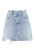 Load image into Gallery viewer, Criss Cross denim mini skirt
