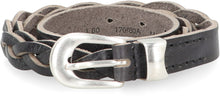 Load image into Gallery viewer, Black leather belt
