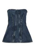 Load image into Gallery viewer, Top corset Lara in denim
