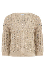 Load image into Gallery viewer, Cardigan in cotton with sequins
