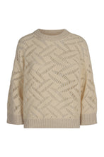 Load image into Gallery viewer, Lace knit alpaca yarn sweater
