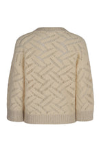 Load image into Gallery viewer, Lace knit alpaca yarn sweater
