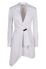 Load image into Gallery viewer, Cotton asymmetric shirtdress
