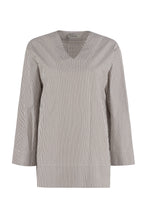 Load image into Gallery viewer, Affori striped cotton tunic-shirt
