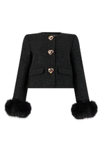 Load image into Gallery viewer, Bouclé jacket with jewelry buttons
