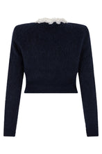 Load image into Gallery viewer, Cardigan with floral appliqués and beads
