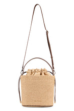 Load image into Gallery viewer, Zanzibar bucket hand-held in fabric and leather
