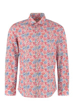 Load image into Gallery viewer, Flower print linen-cotton blend shirt
