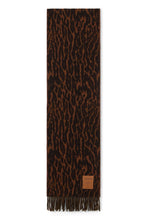 Load image into Gallery viewer, Animal print wool scarf
